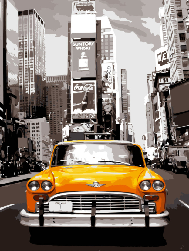 Постер (плакат) Taxi yellow | Такси