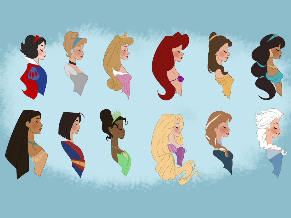 Постер (плакат) Disney Princess | Принцессы Дисней – Ленбагет.