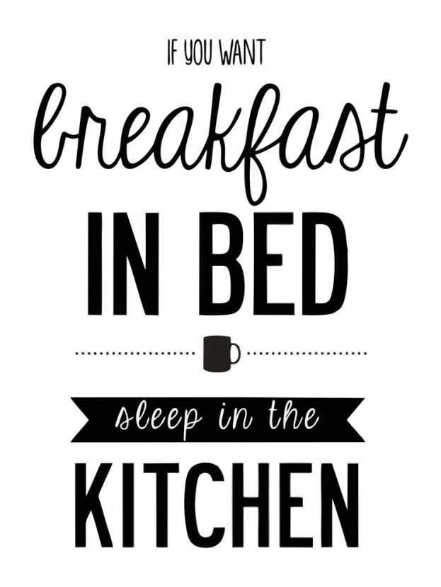 Постер (плакат) Home, sweet home | Breakfast in Bed