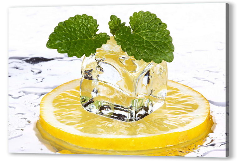 Лед на лимоне