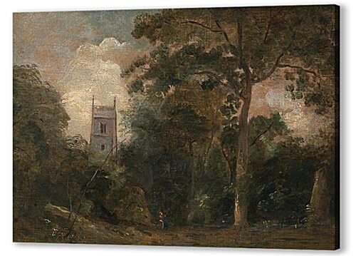 Картина Церковь среди деревьев (A Church in the Trees)