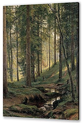 Картина Ручей в лесу (На косогоре)