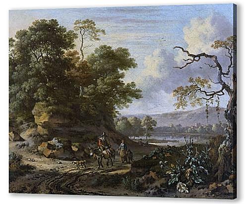 Картина Пейзаж со всадником на осле (Landschap met ezelrijder)