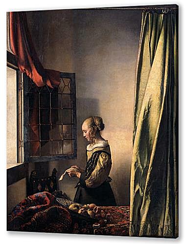 Картина Девушка, читающая письмо у открытого окна (Girl Reading a Letter at an Open Window)