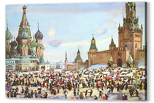 Картина Вербный базар на Красной площади