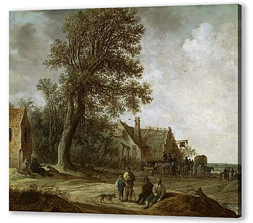 Картина Крестьяне, отдыхающие близ таверны (Peasants Resting before an Inn)