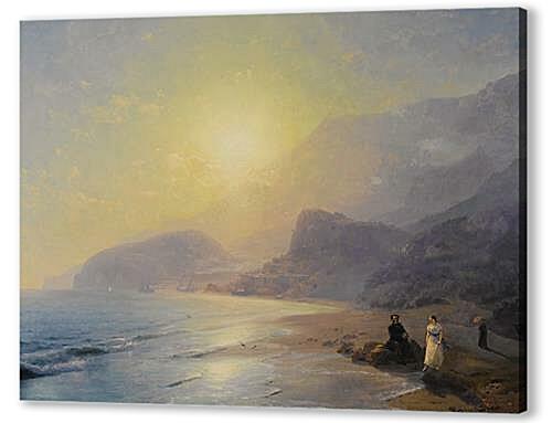 Картина Пушкин и графиня Раевская на берегу моря возле Гурзуфа и Партенита 1886 г.