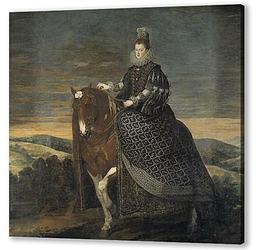 Картина Королева Маргарита Австрийская жена Фелипе III (Конный портрет королевы Маргариты Австрийской) (Queen Margarita de Austria wife of Felipe III)