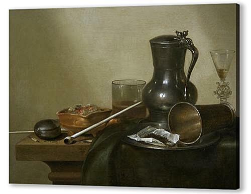 Картина Still Life with Tobacco, Wine and a Pocket Watch