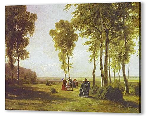 Картина Пейзаж с гуляющими