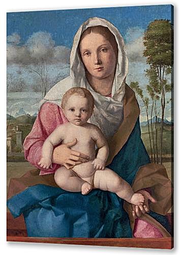 Картина Мадонна с младенцем на фоне пейзажа (The Madonna and Child in a landscape)