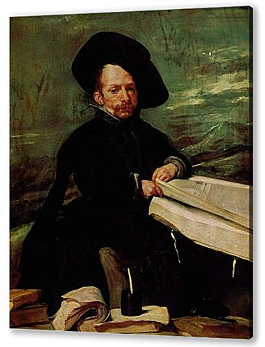 Картина Карлик, держащий на коленях книгу (Шут Дон Диего де Аседо ) (A Dwarf Holding a Tome in His Lap)