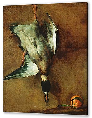 Картина Un canard col-vert attache a la muraille et une bigarade