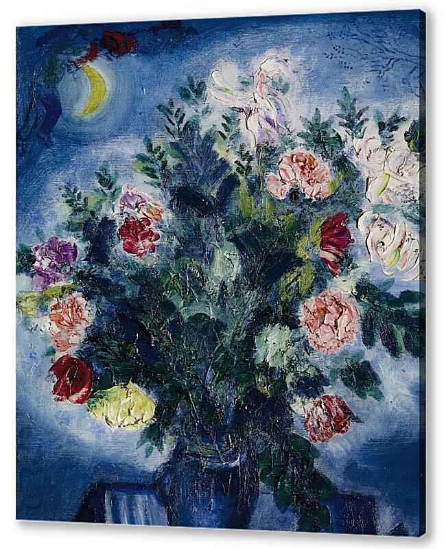 Картина Букет цветов с возлюбленным (Bouquet de fleurs avec amoureux)