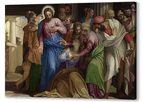 Картина Христос обращается к коленопреклоненной женщине (Christ addressing a Kneeling Woman)
