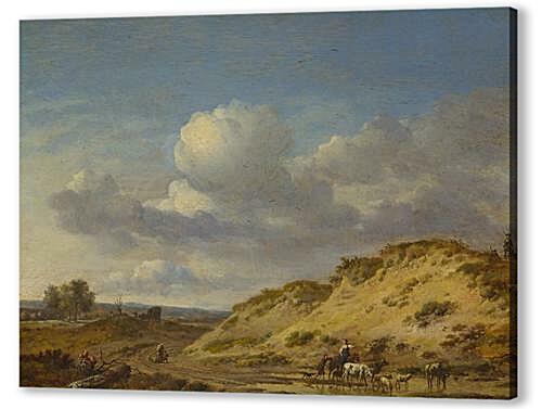 Картина Крестьяне гонят скот и овец (Peasants driving Cattle and Sheep)