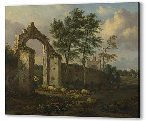 Картина Пейзаж с разрушенной аркой (A Landscape with a Ruined Archway)