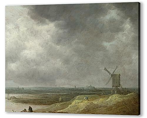 Картина Ветряная мельница у реки (A Windmill by a River)