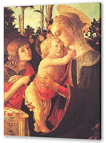 Картина Мадонна с розами(Мадонна с Младенцем и юным Иоанном Крестителем) (Madonna of the roseplantation)