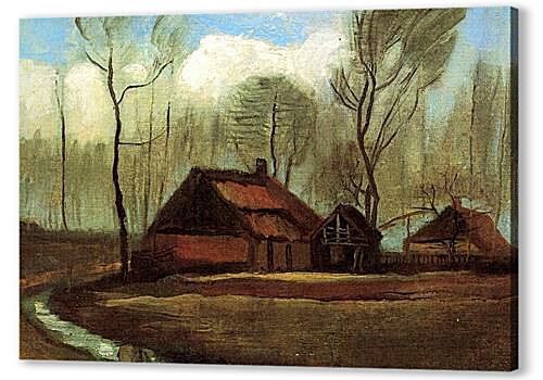 Картина Крестьянское подворье среди деревьев (Farmhouses Among Trees)