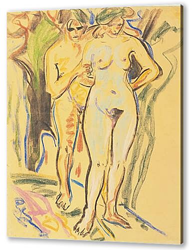 Картина Две обнаженные натуры в пейзаже (Two Nudes in a Landscape)