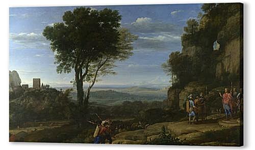 Картина Landscape with David at the Cave of Adullam