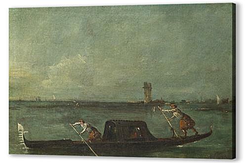 Картина Гондола в лагуне близ Местре (A Gondola on the Lagoon near Mestre)