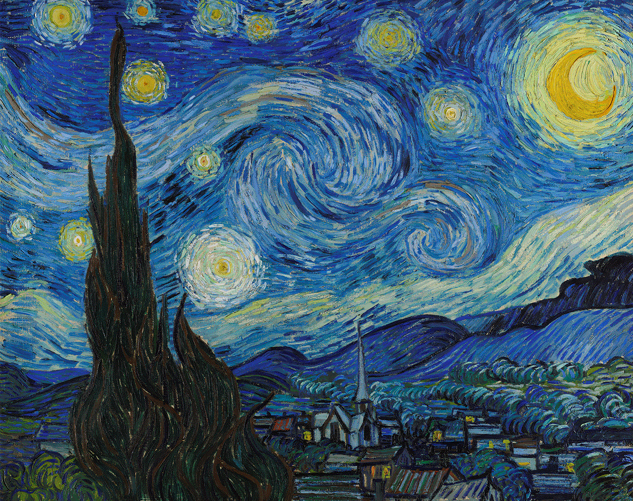 Картина Звездная ночь | Винсент Ван Гог